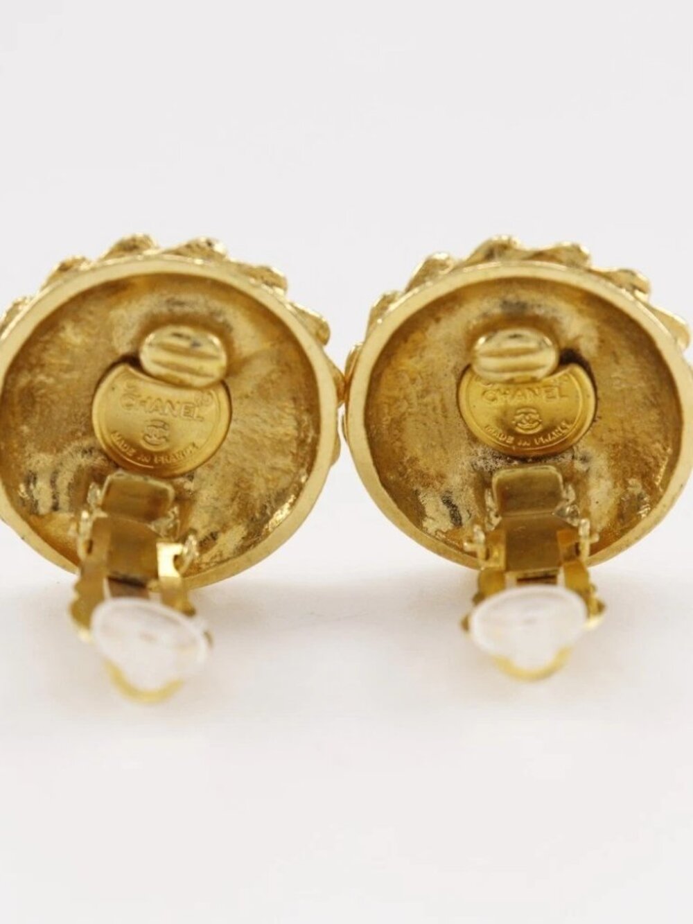 CHANEL Coco Mademoiselle Earring vintage Plated Gold 21.2g Women - Picture 4 of 9